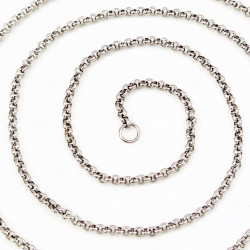 Stalen Mallorcaanse of Rolo Ketting 50cm x 2mm Dames & Heren