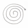 Stalen Mallorcaanse of Rolo Ketting 50cm x 2mm Dames & Heren