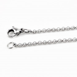 Stalen Mallorcaanse of Rolo Ketting 50cm x 2mm Dames & Heren
