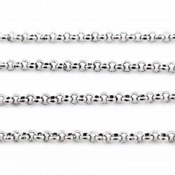Stalen Mallorcaanse of Rolo Ketting 50cm x 2mm Dames & Heren