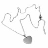 zilverkleurige RVS Ketting + Harthanger om te graveren