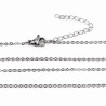 zilverkleurige RVS Ketting + Harthanger om te graveren