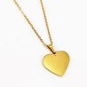 Goudkleurige RVS Ketting + Harthanger om te graveren