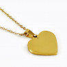 Goudkleurige RVS Ketting + Harthanger om te graveren