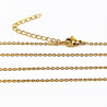 Goudkleurige RVS Ketting + Harthanger om te graveren