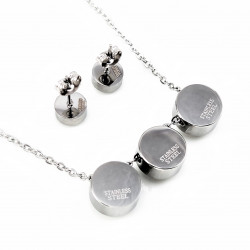 Roestvrij Stalen Set Dames Ketting + Oorbellen