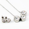 Roestvrij Stalen Set Dames Ketting + Oorbellen