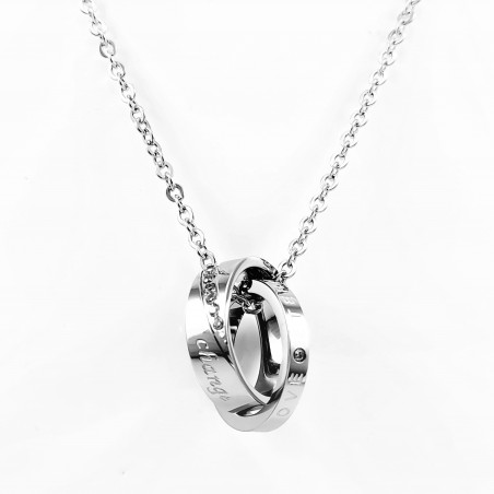 Roestvrij Stalen Ringen Ketting Symbool van Liefde