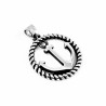 60cm x 3mm Ketting + Anker Hanger Heren - Stalen Zilverkleur - Symbool