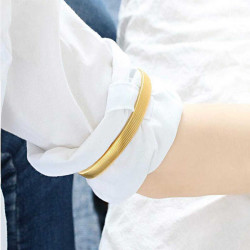 2 Stuks Goudkleur Mouwophouders Elastische - Metaal Antislip Armband Unisex