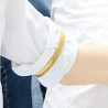 2 Stuks Goudkleur Mouwophouders Elastische - Metaal Antislip Armband Unisex