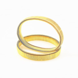 2 Stuks Goudkleur Mouwophouders Elastische - Metaal Antislip Armband Unisex