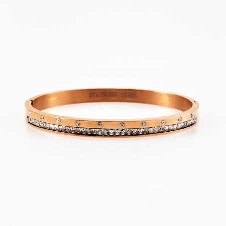 Dames Slavenarmband Roségoudkleurige Roestvrij Stalen Bangle