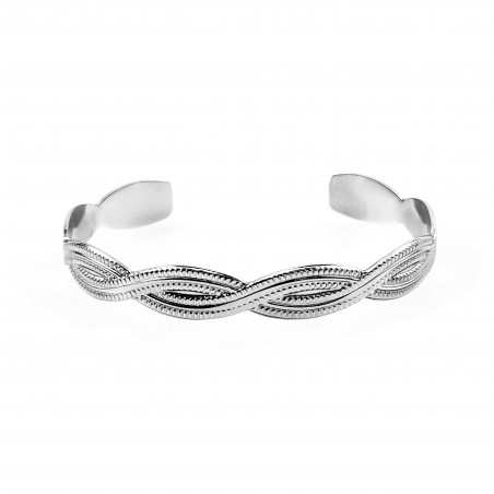 Stijve Gevlochten Armband Roestvrij Stalen Dames Bangle