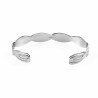 Stijve Gevlochten Armband Roestvrij Stalen Dames Bangle