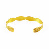 Stijve Gevlochten Armband Verguld Stalen Dames Bangle