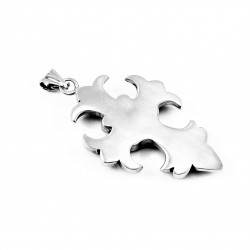 Edelstahl Herren Retro Kreuz Anhänger Design - Fleur de Lis