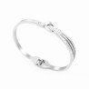 Roestvrij Stalen Dames Bangle Armband met Strass