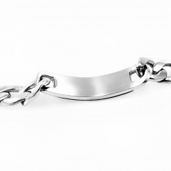 RVS Heren Armband Cubaanse Schakelketting - Plaat