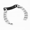 RVS Heren Cubaanse Schakelketting Armband met Plaatje