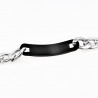 RVS Heren Cubaanse Schakelketting Armband met Plaatje