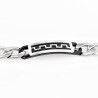 RVS Heren Cubaanse Schakelketting Armband met Plaatje