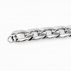 RVS Heren Cubaanse Schakelketting Armband met Plaatje