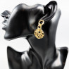 Stalen Dames Lange Oorbellen Andrina Gold Plated