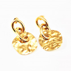 Stalen Dames Lange Oorbellen Andrina Gold Plated