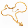 Stalen Dames Figaro Ketting met Kruis - Gold Plated