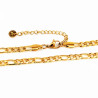 Stalen Dames Figaro Ketting met Kruis - Gold Plated