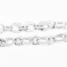 Roestvrij Stalen Dames Ketting Asymmetrische Platte Schakels - Slangenpatroon