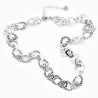 Roestvrij Stalen Dames Ketting Asymmetrische Platte Schakels - Slangenpatroon