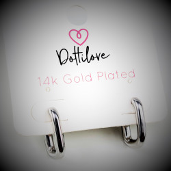 Dottilove Ø18mm Stalen Schakel Oorbellen - Dames - RVS Wit Gold Plated