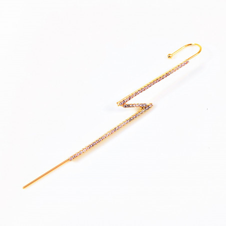 Bliksem Haakoorbel Strass Dottilove Dames - Gold Plated