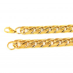 60cm x 11mm Heren Cubaanse Ketting Verguld Roestvrij Stalen