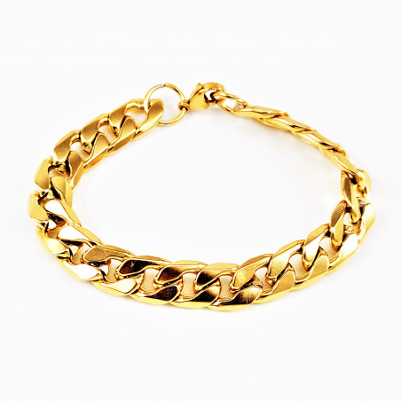 20cm x 11mm Heren Cubaanse Armband Verguld Roestvrij Stalen