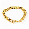 20cm x 11mm Heren Cubaanse Armband Verguld Roestvrij Stalen