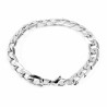 22cm x 9,5mm Heren Gedetailleerde Cubaanse Armband Roestvrij Stalen