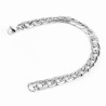 22cm x 9,5mm Heren Gedetailleerde Cubaanse Armband Roestvrij Stalen