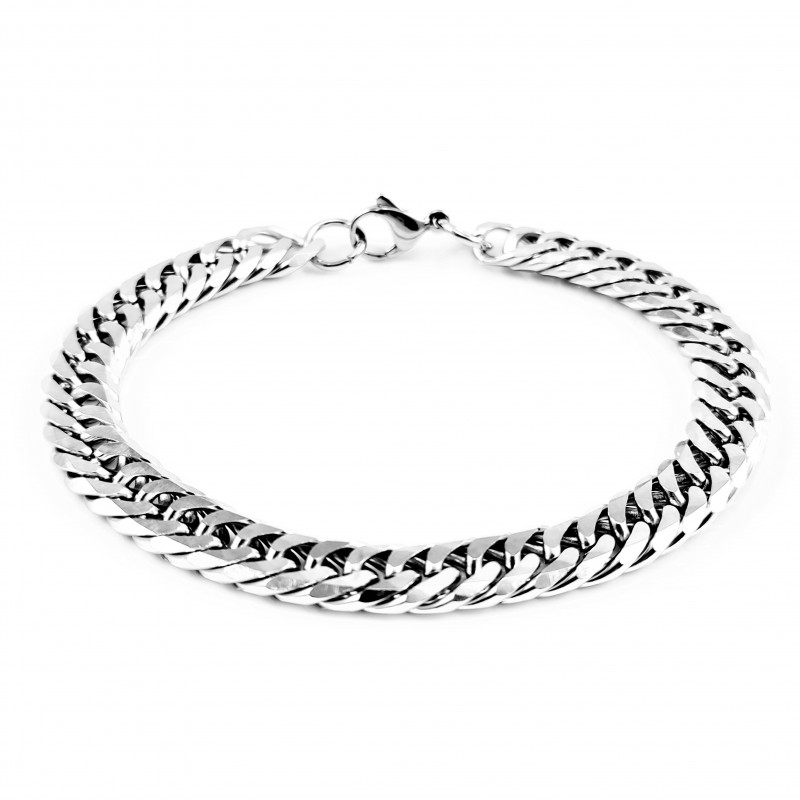 21cm x 9mm Cubaanse-Stijl Roestvrij Stalen Armband - Heren 21cm x 9mm Cubaanse-Stijl Roestvrij Stalen Armband - Heren