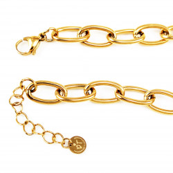 Dottilove Ovale Schakelarmband - Dames - Staal Gold Plated