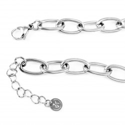 Dottilove Ovale Schakelarmband - Dames - Roestvrij Staal