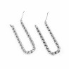 Twisted Dames U-vorm Zilverkleurige Roestvrij Stalen Oorringen - Plated