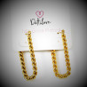 Twisted Dames U-vorm Oorringen - Roestvrij Staal Gold Plated