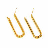 Twisted Dames U-vorm Oorringen - Roestvrij Staal Gold Plated