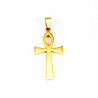 38mm Egyptische Kruis Ankh Hanger Heren - Dames - Stalen Gepolijst Goudkleur - Amulet