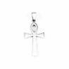 45mm Egyptische Kruis Ankh Hanger Heren - Dames - Stalen Gepolijst Zilverkleur - Amulet