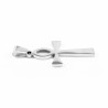 45mm Egyptische Kruis Ankh Hanger Heren - Dames - Stalen Gepolijst Zilverkleur - Amulet