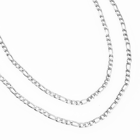 Dottilove Dubbele Figaro Ketting - Dames Ketting - Roestvrij Staal Plated